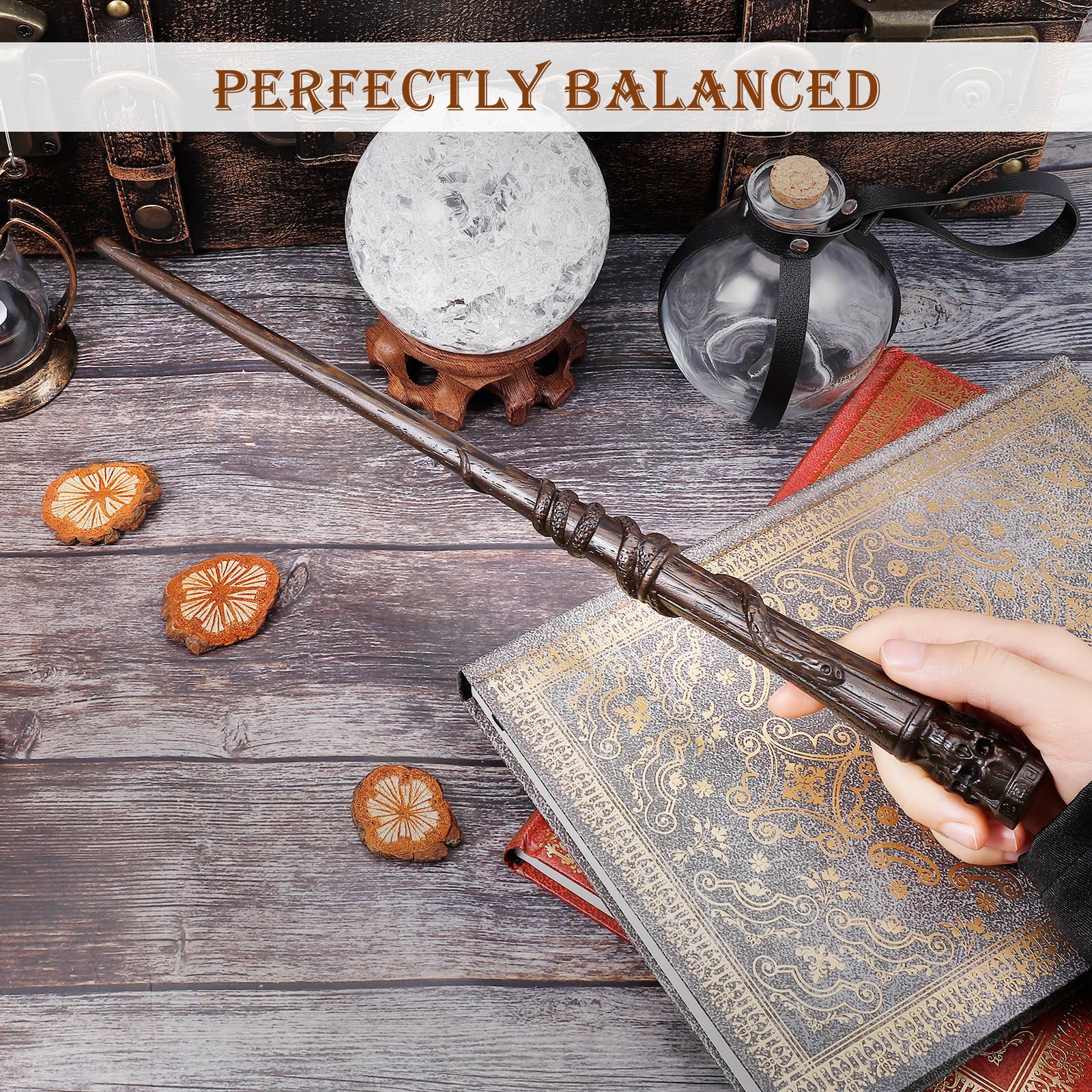 Amazon.com: CharmRegion Wooden Wizard Magic Wand Hand Carved Wood